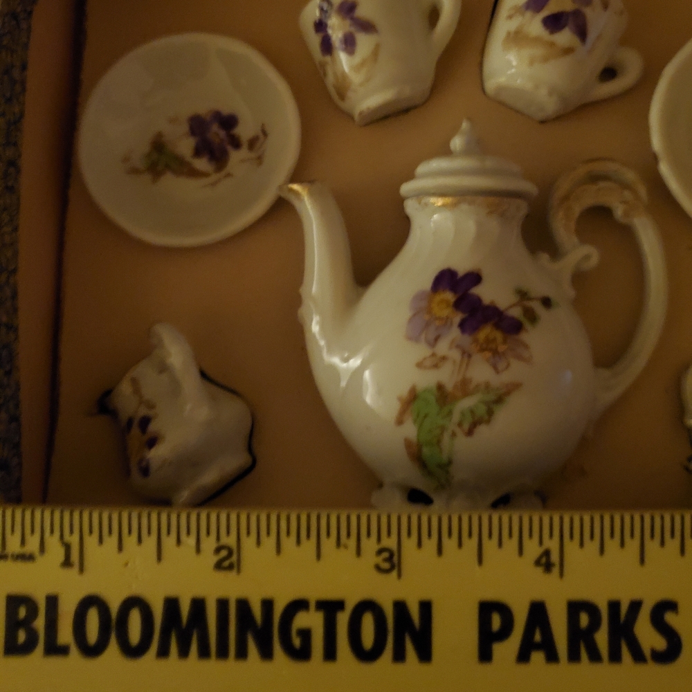 NIB! 1916 ANTIQUE German Child’s Daisy Tea Set 🌼 - Picture 11 of 12